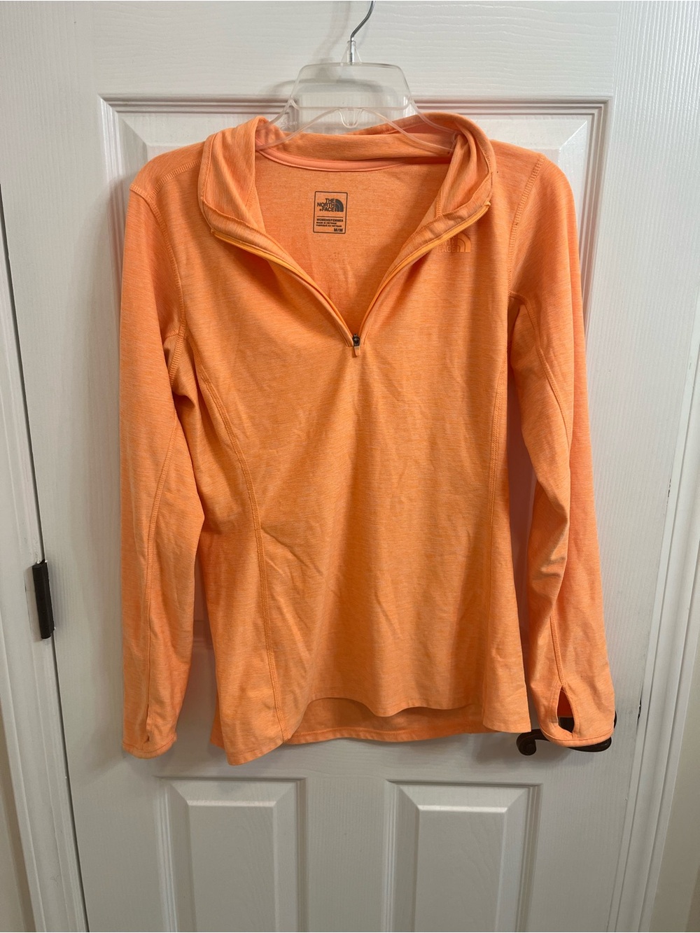 The North Face Women's Peach-Orange Half-Zip Pullover